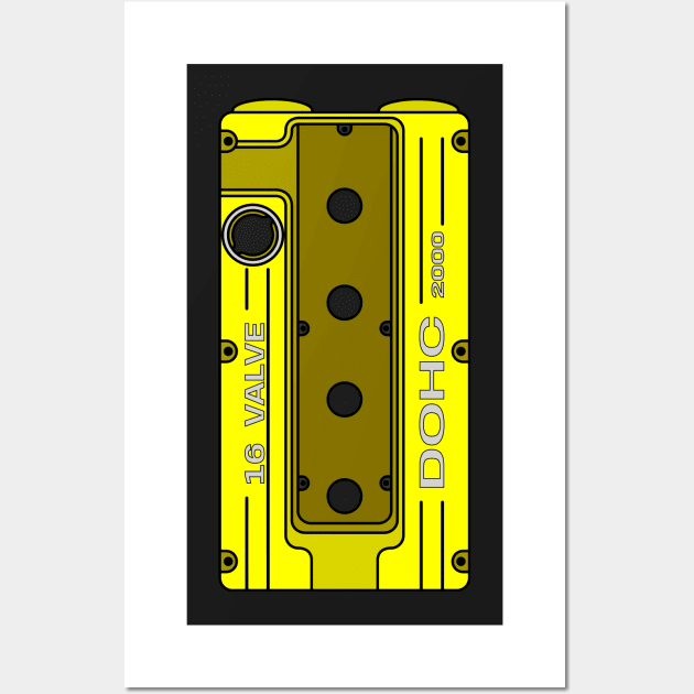 Yellow 4G63 Wall Art by turboosted